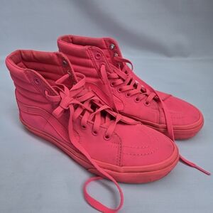 Vans Hot Pink High Top Sneakers Womens 8.5/Mens 7
